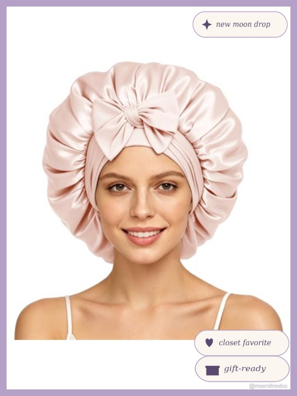 100% Mulberry Silk Double Layer Sleep Bonnet Hair Accessory